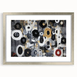 Elegant silver abstract geometric frame showcasing a sleek mat, ideal for modern decor. Perfect for displaying artwork or photos in contemporary settings.