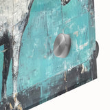 Close-up image of a vibrant acrylic glass artwork featuring a colorful animal design, showcasing intricate details and rich textures, ideal for home decor.