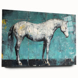 Acrylic glass artwork depicting a vibrant side view of various animals in a nature setting, showcasing detailed colors and textures, ideal for home decor.