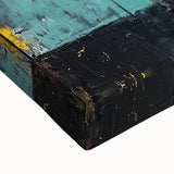 Close-up of a vibrant, stretched canvas artwork depicting a colorful animal design, featuring intricate details and textures, ideal for contemporary home decor.