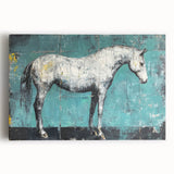 Stretched canvas artwork showcasing a vibrant animal-themed design with vivid colors and intricate details, perfect for enhancing modern home decor.