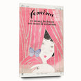 Charming Art Deco Wall Art - Femina Magazine Cover with Pink Curtains