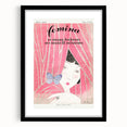 Charming Art Deco Wall Art - Femina Magazine Cover with Pink Curtains