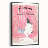 Charming Art Deco Wall Art - Femina Magazine Cover with Pink Curtains