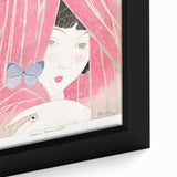 Charming Art Deco Wall Art - Femina Magazine Cover with Pink Curtains