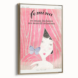 Charming Art Deco Wall Art - Femina Magazine Cover with Pink Curtains