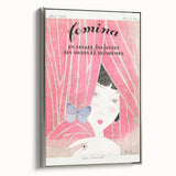 Charming Art Deco Wall Art - Femina Magazine Cover with Pink Curtains