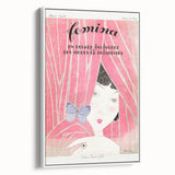 Charming Art Deco Wall Art - Femina Magazine Cover with Pink Curtains