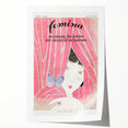 Charming Art Deco Wall Art - Femina Magazine Cover with Pink Curtains
