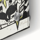 Dynamic Expressionist Dancers - Bold Yellow and Black Canvas Print