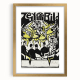 Dynamic Expressionist Dancers - Bold Yellow and Black Canvas Print