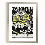 Dynamic Expressionist Dancers - Bold Yellow and Black Canvas Print