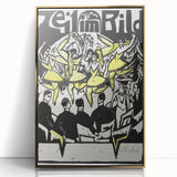 Dynamic Expressionist Dancers - Bold Yellow and Black Canvas Print