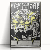 Dynamic Expressionist Dancers - Bold Yellow and Black Canvas Print