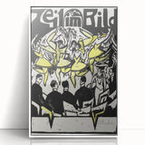 Dynamic Expressionist Dancers - Bold Yellow and Black Canvas Print