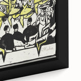 Dynamic Expressionist Dancers - Bold Yellow and Black Canvas Print