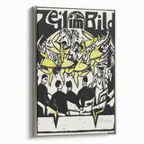 Dynamic Expressionist Dancers - Bold Yellow and Black Canvas Print