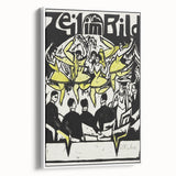 Dynamic Expressionist Dancers - Bold Yellow and Black Canvas Print