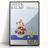 Large abstract wall art depicting various food dishes in monochrome tones on a framed acrylic, ideal for dining room decor.