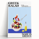 Black and white canvas featuring an array of illustrated food dishes, ideal for kitchen wall art.