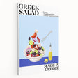 Large canvas print featuring an array of colorful food dishes, ideal for kitchen wall art.