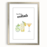 Textured abstract art print in muted gray and blue tones on a framed silver canvas, ideal for bedroom wall decor.