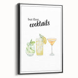 Black and white vintage poster art of a landscape on framed canvas, suitable for bedroom decor.