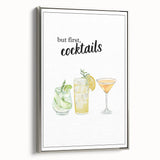 Landscape art painting of a colorful cityscape on a silver-framed canvas.