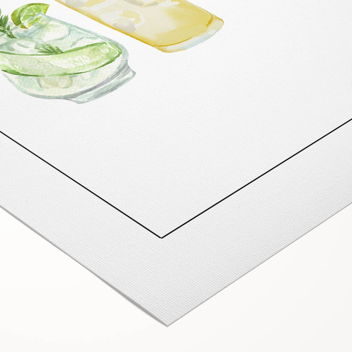Art deco poster featuring a stylized cocktail glass, in pastel shades on rolled canvas, ideal for dining room wall art.