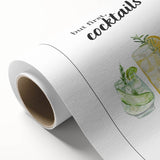 Art deco poster of assorted fruits in vibrant colors on rolled canvas, suitable as nursery wall art or art wall dining room.