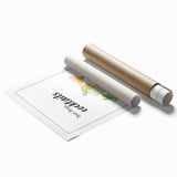 Extra large rolled print featuring a floral art design in soft pastel shades.