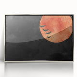 Spooky Wall Art - Blood Moon and Bats Watercolor Print