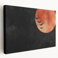Spooky Wall Art - Blood Moon and Bats Watercolor Print