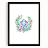 Personalized Kids Art – Meditative Elephant Nursery Wall Decor