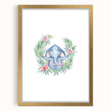 Personalized Kids Art – Meditative Elephant Nursery Wall Decor