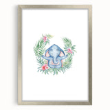Personalized Kids Art – Meditative Elephant Nursery Wall Decor