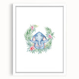 Personalized Kids Art – Meditative Elephant Nursery Wall Decor