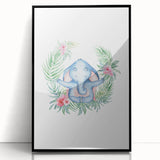 Personalized Kids Art – Meditative Elephant Nursery Wall Decor