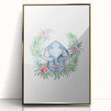 Personalized Kids Art – Meditative Elephant Nursery Wall Decor