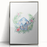 Personalized Kids Art – Meditative Elephant Nursery Wall Decor