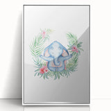 Personalized Kids Art – Meditative Elephant Nursery Wall Decor