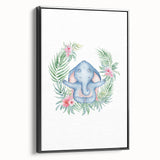 Personalized Kids Art – Meditative Elephant Nursery Wall Decor