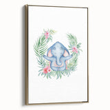 Personalized Kids Art – Meditative Elephant Nursery Wall Decor