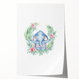 Personalized Kids Art – Meditative Elephant Nursery Wall Decor