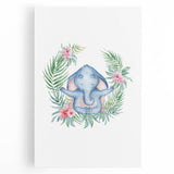 Personalized Kids Art – Meditative Elephant Nursery Wall Decor