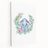 Personalized Kids Art – Meditative Elephant Nursery Wall Decor