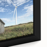 Close-up of a landscape barn-themed framed canvas featuring rich colors and intricate details, ideal for rustic home decor or farmhouse aesthetics.