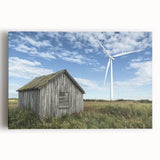 Landscape canvas artwork depicting a rustic barn scene with vibrant colors and intricate details, ideal for farmhouse decor and art enthusiasts. The canvas is stretched and ready to hang, enhancing any living space with its warm, inviting ambiance.
