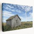 Landscape canvas print showcasing a rustic barn scene with vibrant colors and rich textures, perfect for farmhouse decor. Ideal for enhancing cozy interiors with a touch of country charm.