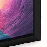 Framed canvas artwork showcasing a vibrant landscape of canyons, highlighting rich earthy tones and intricate textures, ideal for enhancing home decor.